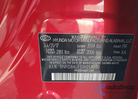 2018 Hyundai Elantra Sel from USA, damaged, VIN 5NPD84LF3JH253030